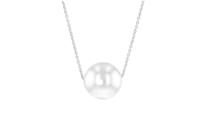 16mm Shell Pearl Necklace in Sterling Silver