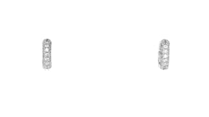 50 ct. t.w. CZ Huggie Hoop Earrings in Sterling Silver