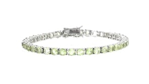 12.00 ct. t.w. Peridot Tennis Bracelet in Sterling Silver