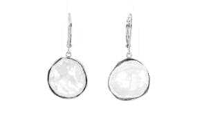 15-17mm Cultured Baroque Keshi Pearl Drop Earrings in Sterling Silver