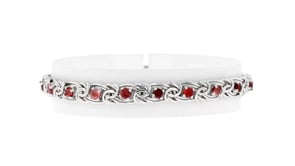 2.30 ct. t.w. Garnet Byzantine Bracelet in Sterling Silver