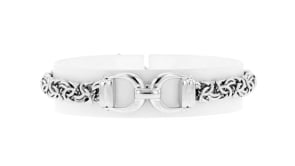Italian Sterling Silver Byzantine Bracelet with Horse Bit