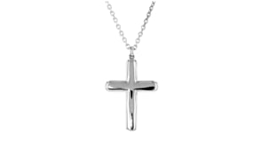 Italian Sterling Silver Cross Necklace