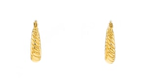 Italian 18kt Gold Over Sterling Jewelry Set Three Pairs of Hoop Earrings
