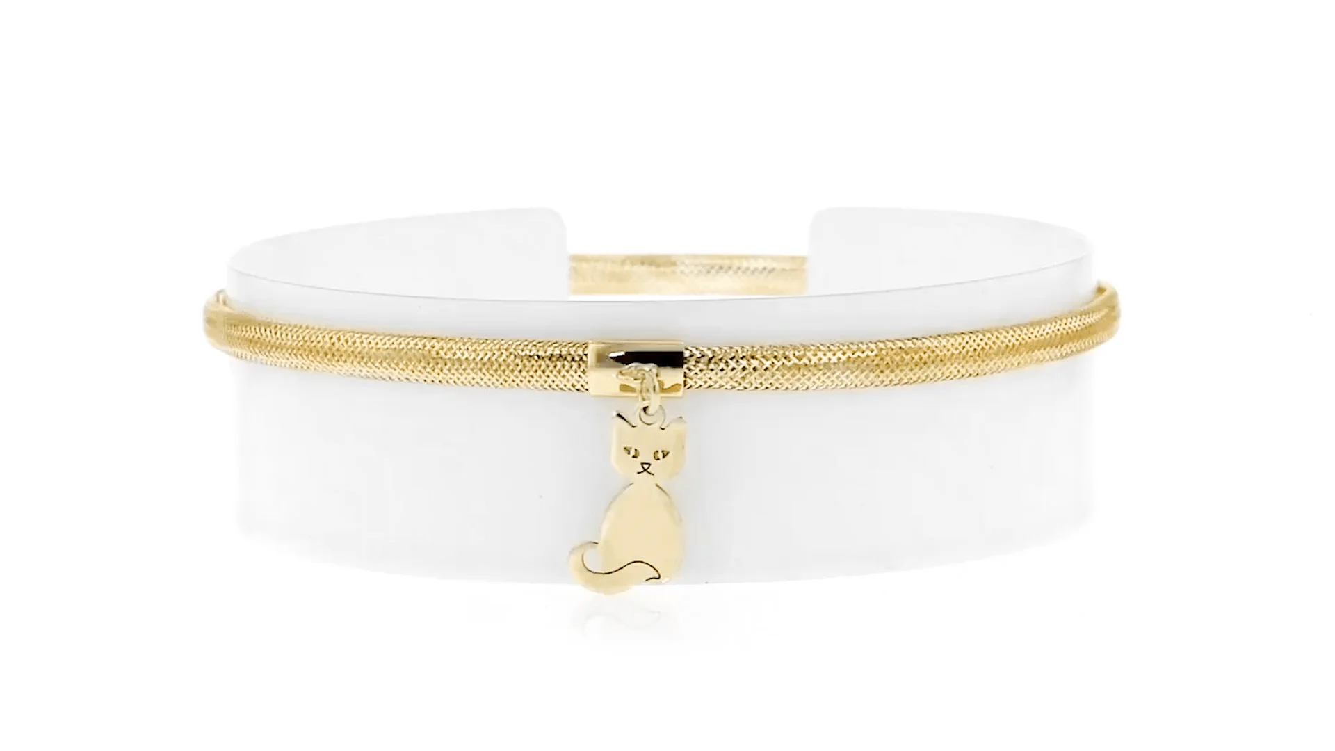 Gold Cat ? ?‍⬛ Charm Bracelet Gold Gato Cord Bracelet - ALIITA main image 3