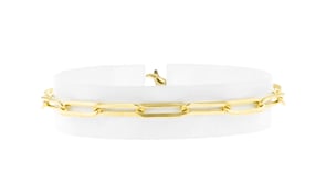 Charles Garnier 18kt Gold Over Sterling Paper Clip Link Bracelet