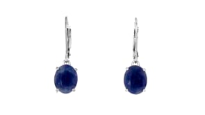 7.00 ct. t.w. Sapphire Drop Earrings in Sterling Silver