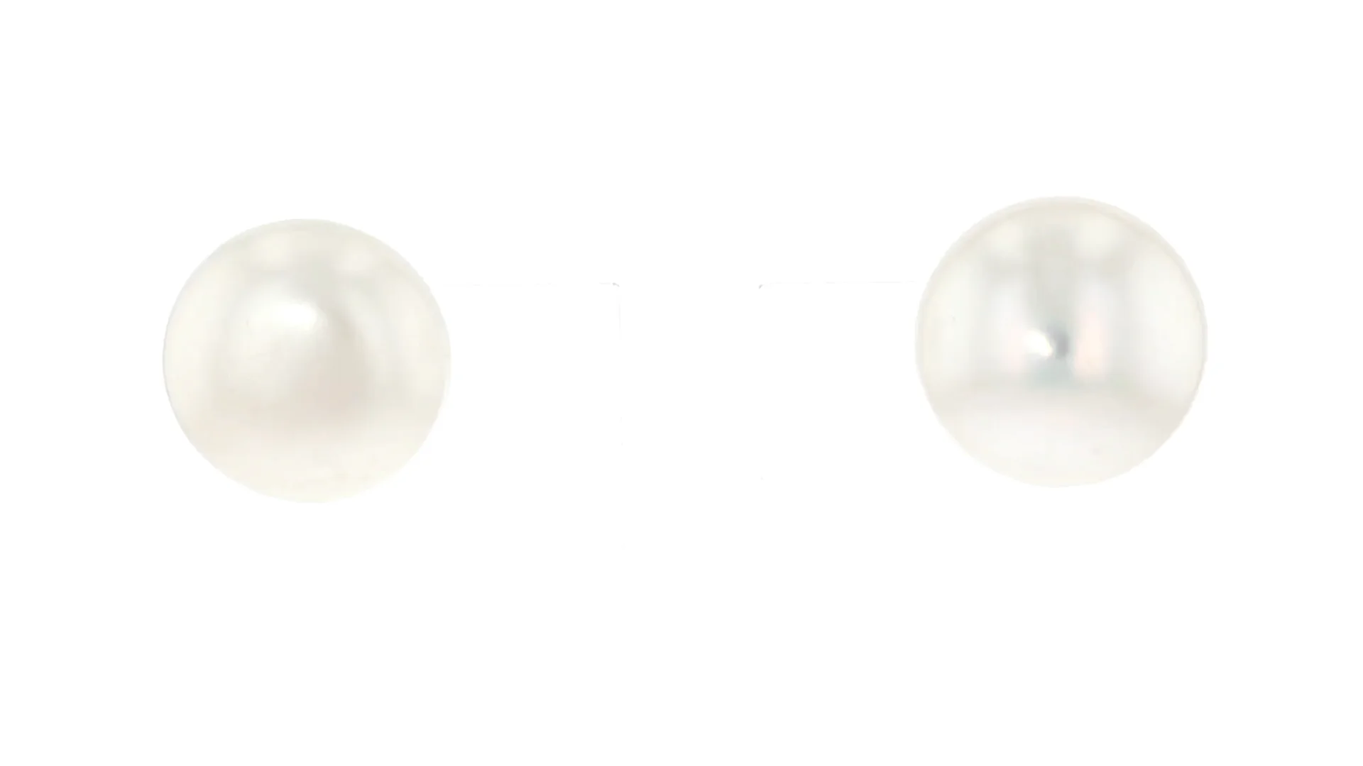Orecchini A Bottone In Oro Giallo 14K Con Perla South Sea Gialla Genuina – Chiusura A Vite - 3