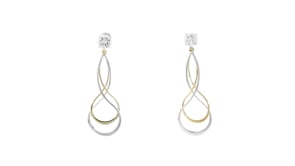 Sterling Silver and 14kt Yellow Gold Earring Jackets