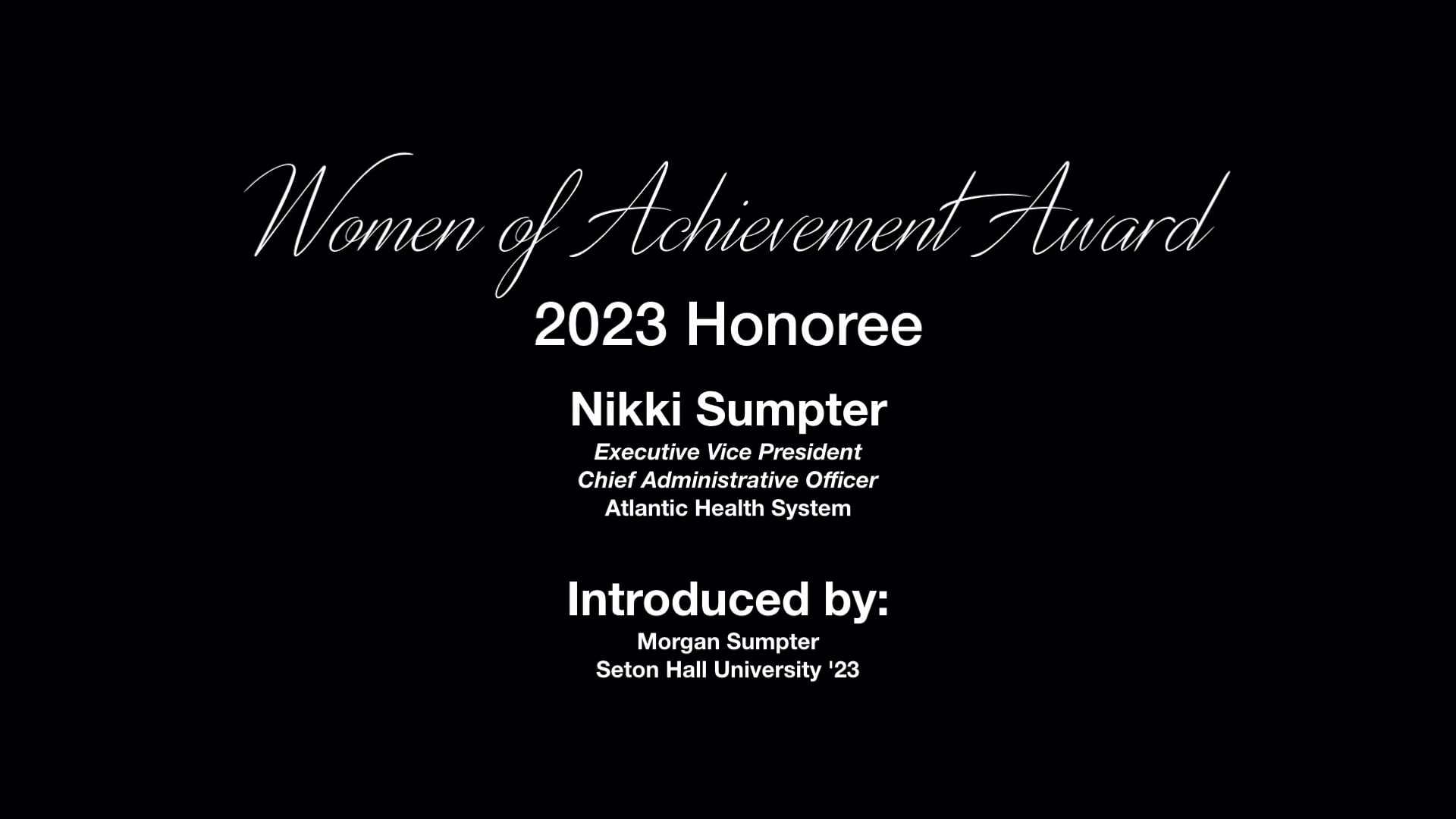 2023 Women of Achievement Awards Honoree Nikki Sumpter
