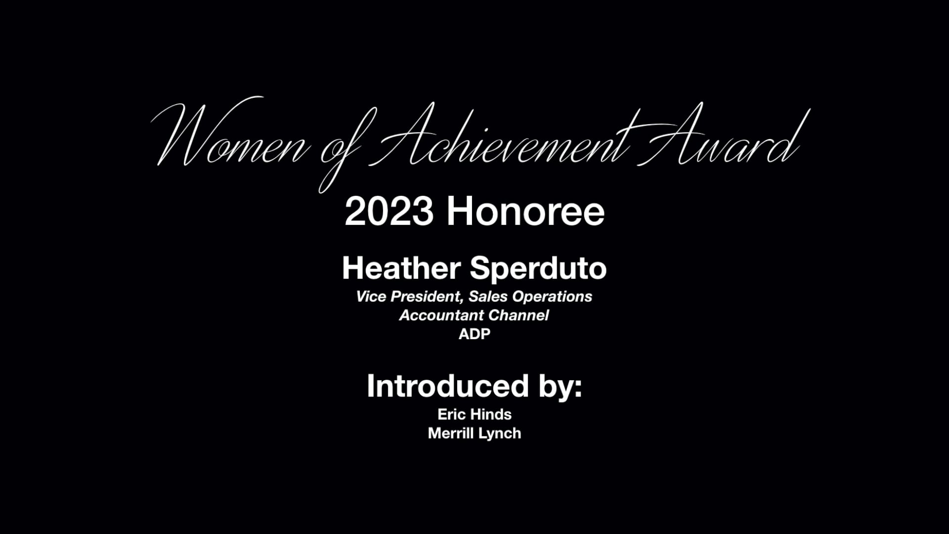 2023 Women of Achievement Awards Honoree Heather Sperduto
