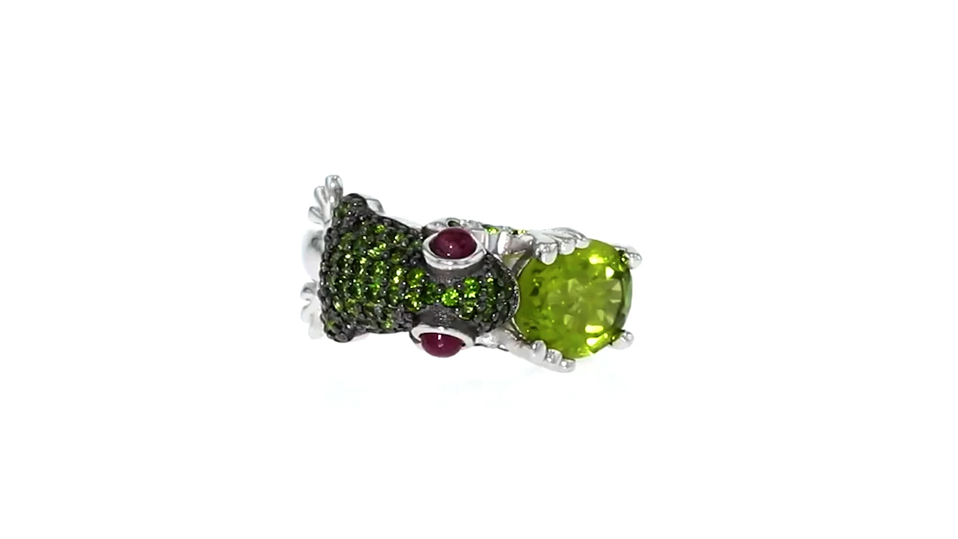 4.60 ct. t.w. Multi-Gemstone Frog Ring in Sterling Silver | Ross