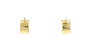 Italian 14kt Yellow Gold Textured Huggie Hoop Earrings. 12