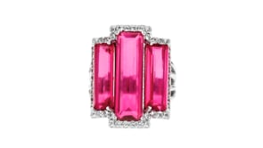 10.45 ct. t.w. Pink and White Topaz Ring in Sterling Silver