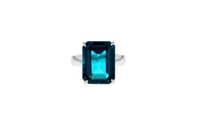 12.00 Carat London Blue Topaz Ring in Sterling Silver