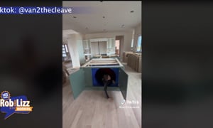 Parents Build Slide in Kitchen