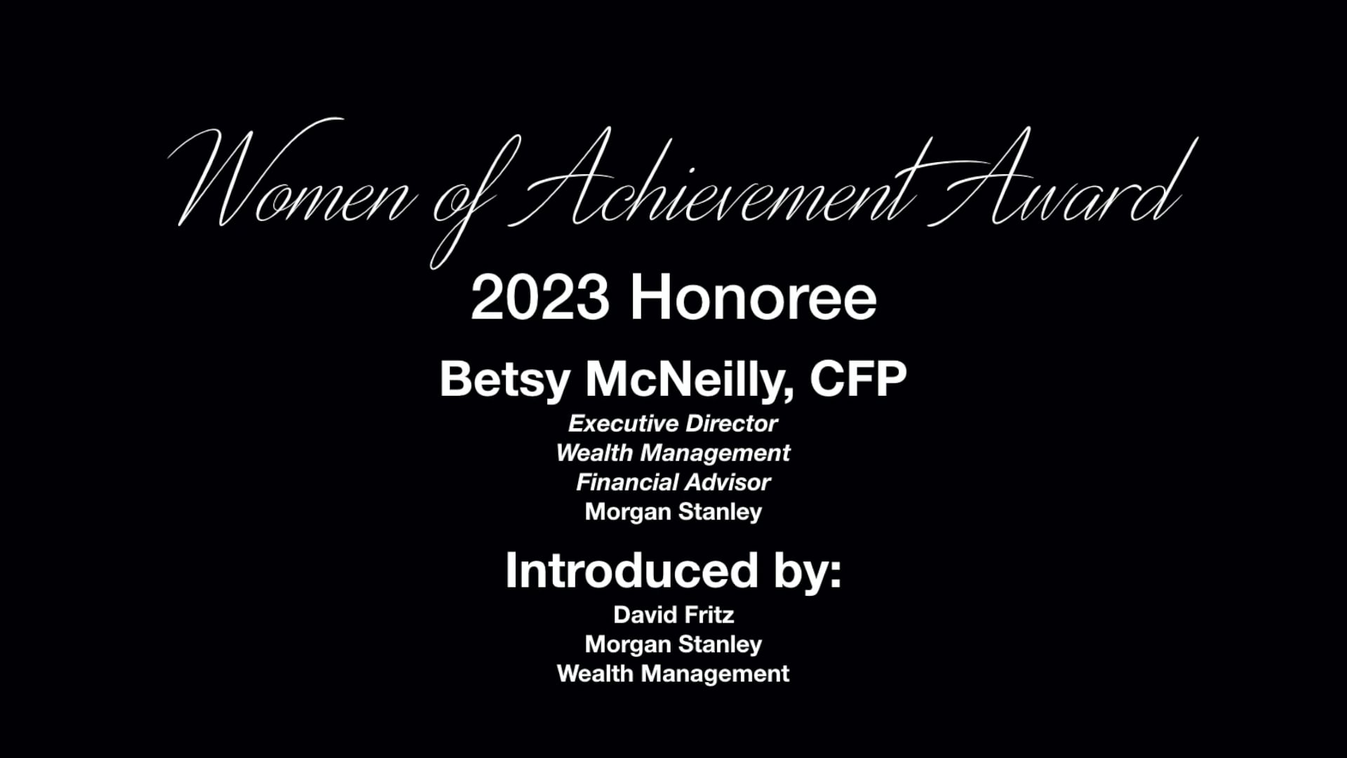 2023 Women of Achievement Awards Honoree Betsy McNeilly