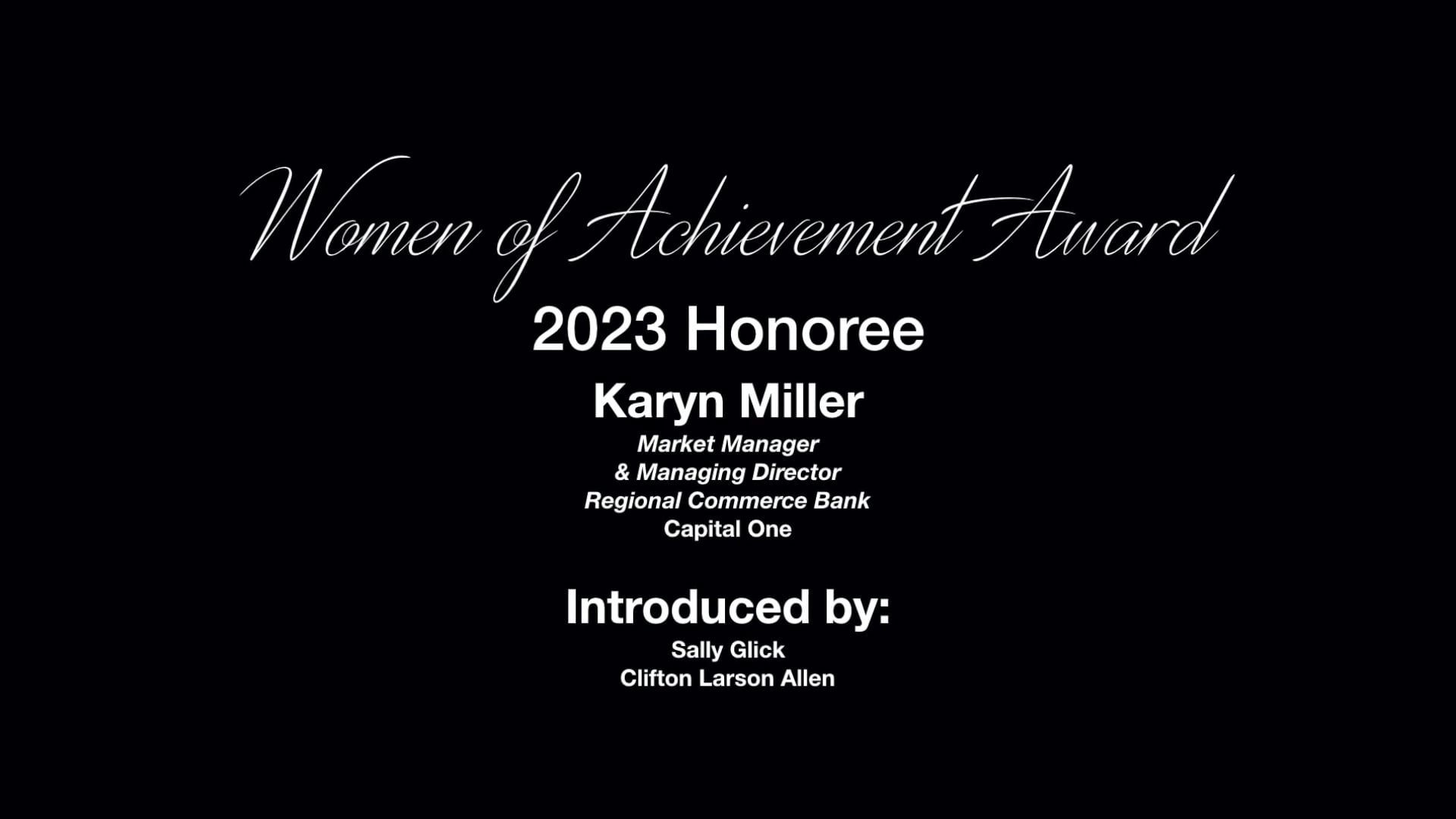 2023 Women of Achievement Awards Honoree Karyn Miller
