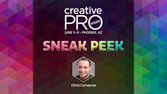 Ventilación Diplomático por ciento CreativePro Week Sneak Peek: Chris Converse