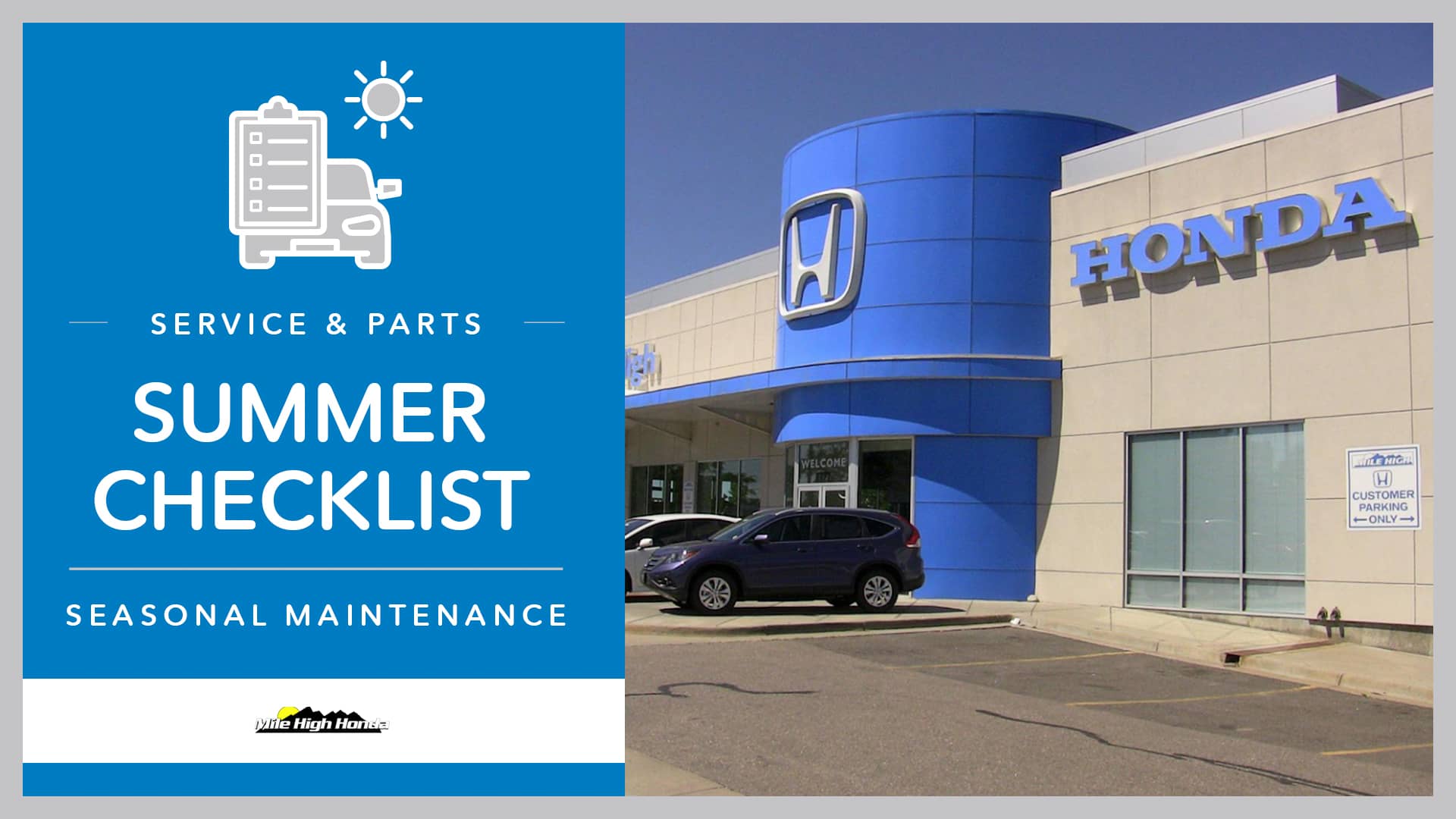 Honda Summer Checklist Denver, CO // Mile High Honda Service on Vimeo