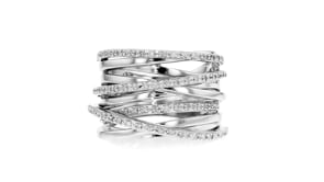 25 ct. t.w. Diamond Highway Ring in Sterling Silver
