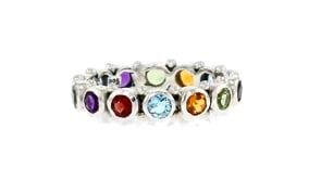1.50 ct. t.w. Multi-Stone Eternity Band in Sterling Silver