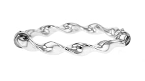 Italian Sterling Silver Twisted Bangle Bracelet