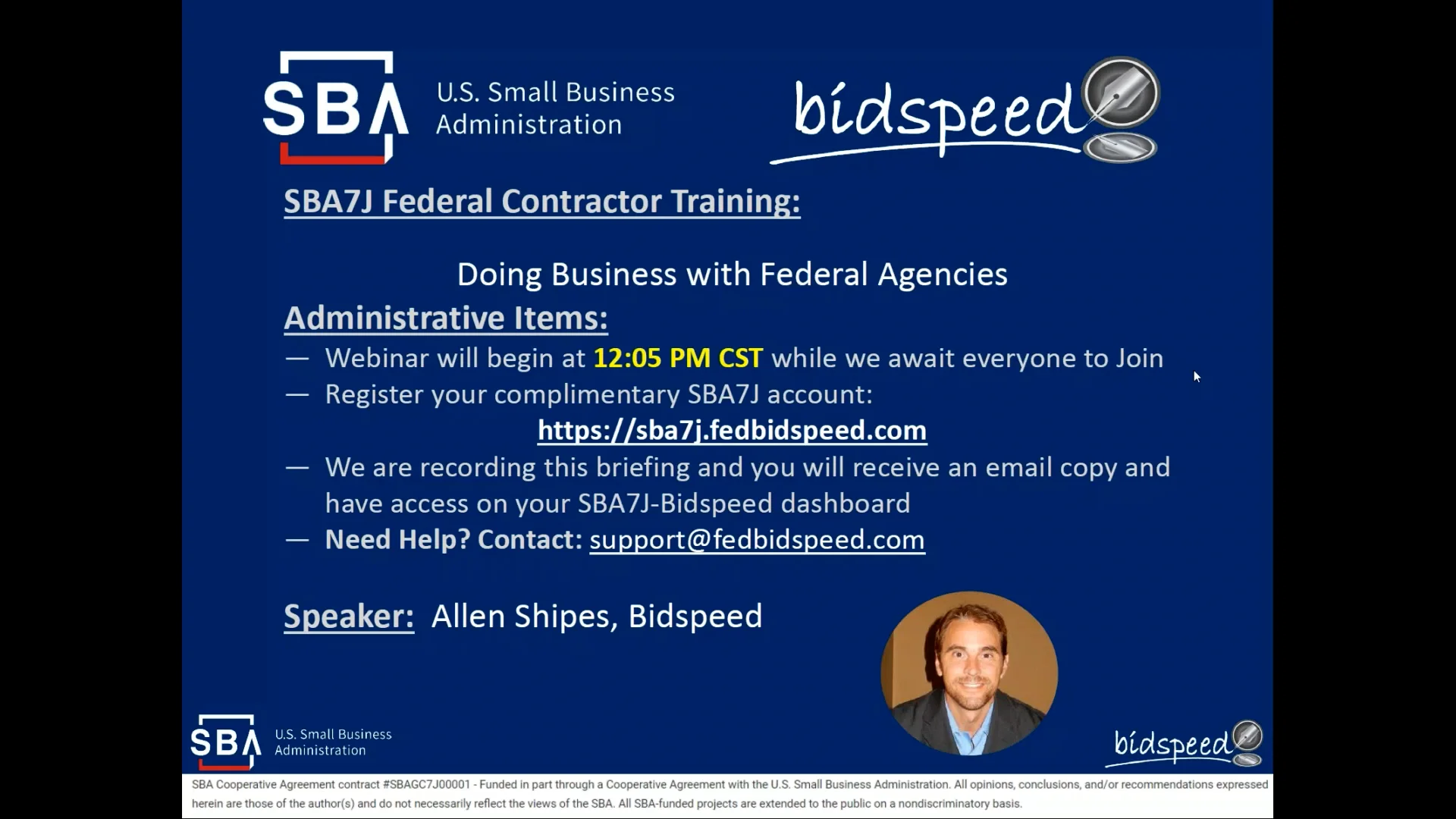 Mar 23 - SBA7(j) Training: Navigate and Do Business with Various ...