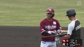 【ファーム(ノーゲーム)】イーグルス・水上桂 レフトへの先制タイムリー2ベース!! 支配下登録に向けて猛アピール!!  2023年3月24日 千葉ロッテマリーンズ 対 東北楽天ゴールデンイーグルス