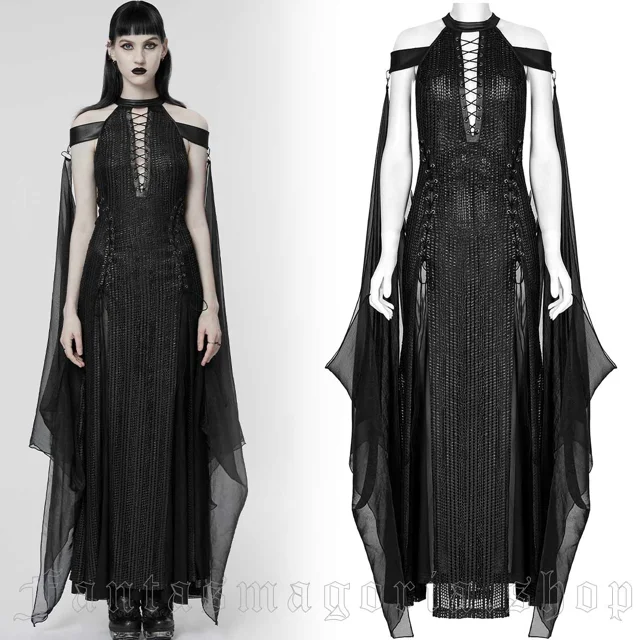 Sexy Gothic Dress, Goth Clothing, High Slit Dress, Halloween Costume, Floor Length  Dress, Plus Size Halloween Dress, Goth Maxi Dress -  Canada