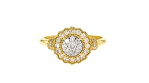 50 ct. t.w. Diamond Cluster Ring in 14kt Yellow Gold