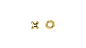 14kt Yellow Gold XO Mismatched Earrings