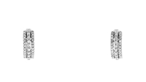 50 ct. t.w. Diamond Huggie Hoop Earrings in 14kt White Gold. 38