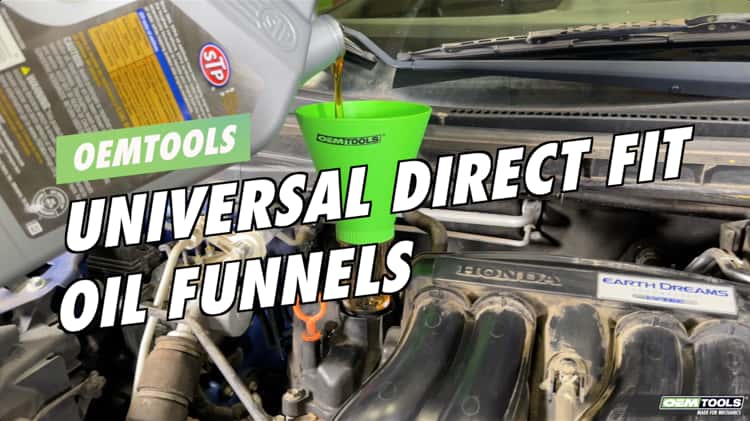 OEMTOOLS Universal Direct Fit Oil Funnels on Vimeo