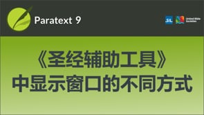 《圣经辅助工具》中显示窗口的不同方式