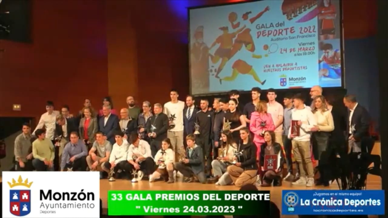 EDICIÓN 33 DE LA GALA ANUAL DE LOS PREMIOS AL DEPORTE LOCAL DE MONZÓN. (Ver Gala Completa y Entrevistas) Viernes 24.03.2023