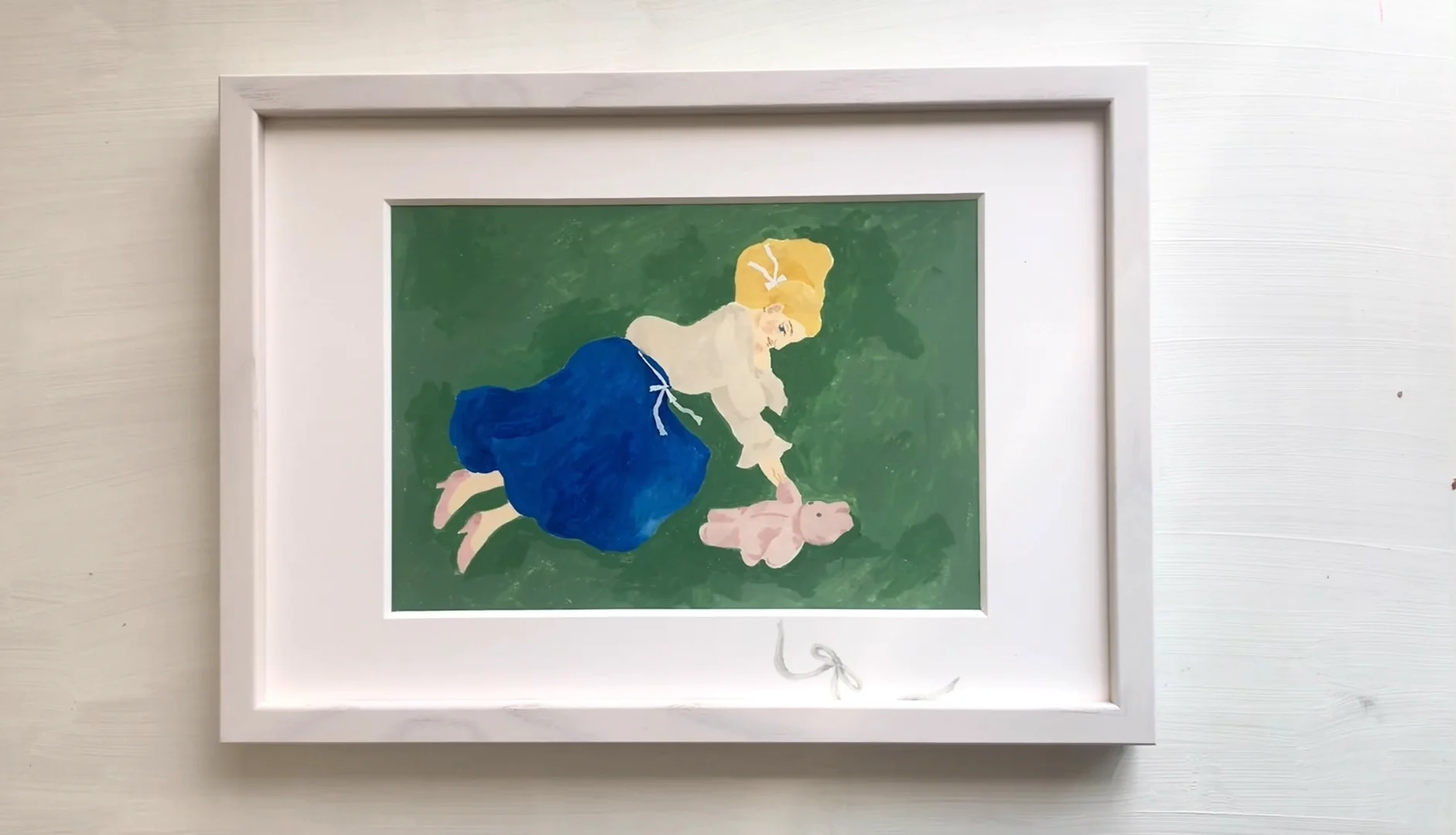 絵と物語『ピンクのこぐま』（絵入りマット、物語カード付き） | maki