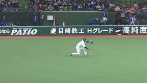 【8回表】ライオンズ・愛斗 好判断で難しい打球をキャッチ!!  2023年3月25日 埼玉西武ライオンズ 対 横浜DeNAベイスターズ