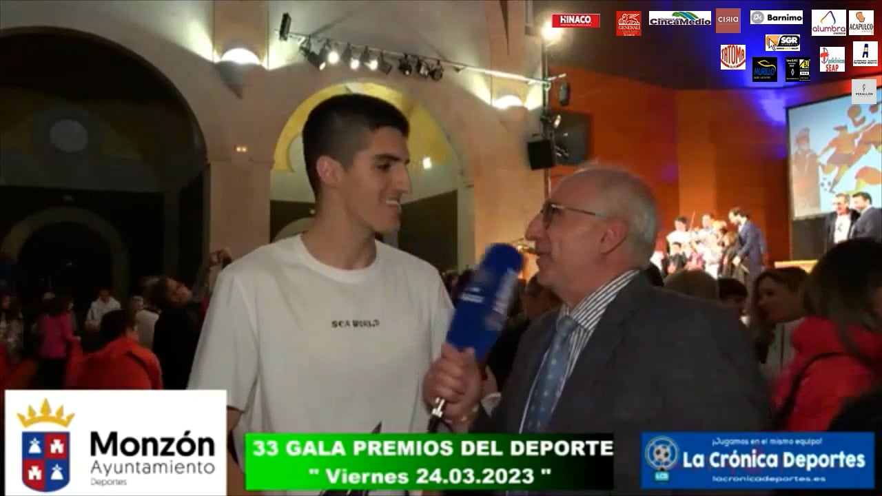 MARIO REVENGA CASTEL (MEJOR DEPORTISTA MASCULINO) XXXIII PREMIOS DEL DEPORTE MONZÓN 2023