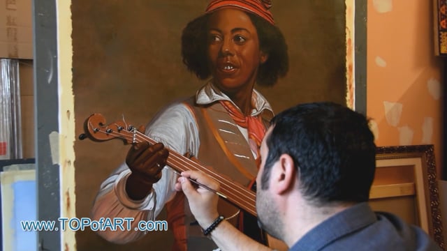 William Sidney Mount | The Banjo Player | Painting Reproduction Video | TOPofART