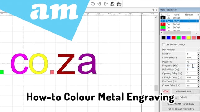 Metal Engrave in Colour by LabelMark MOPA Fiber Laser Experienced and Software Explained