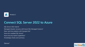 SQL Server 2022 Workshop - 02 - Connect SQL Server 2022 to Azure