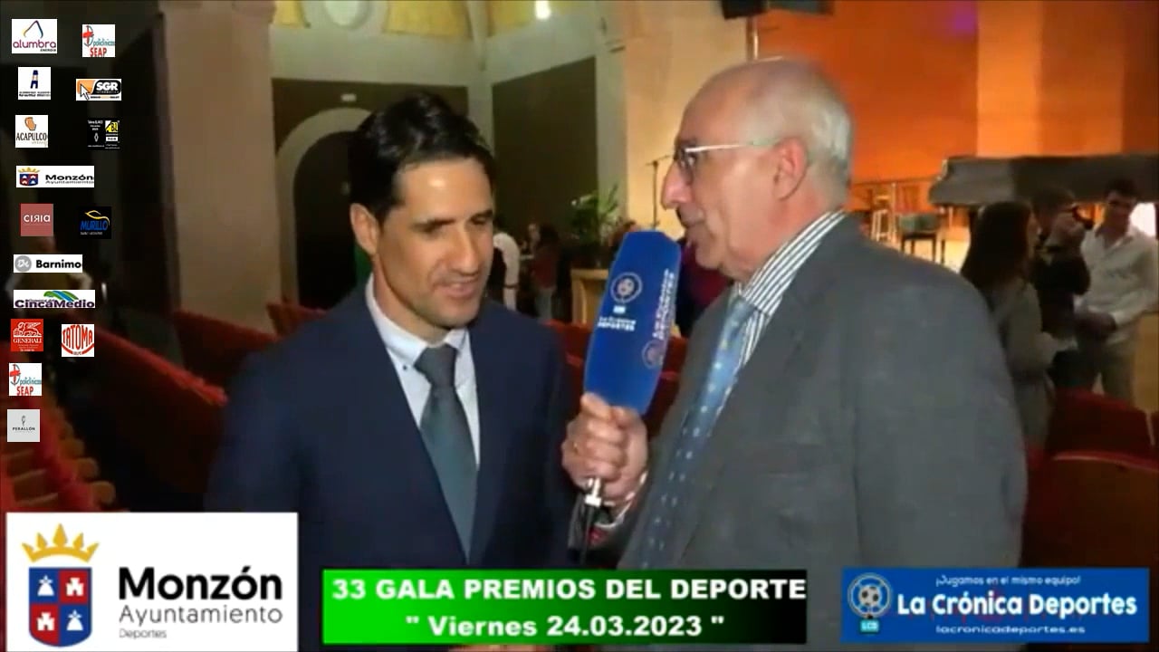 ELISEO MARTÍN CONCEJAL DE DEPORTES PREMIOS AL DEPORTE MONZÓN 2023