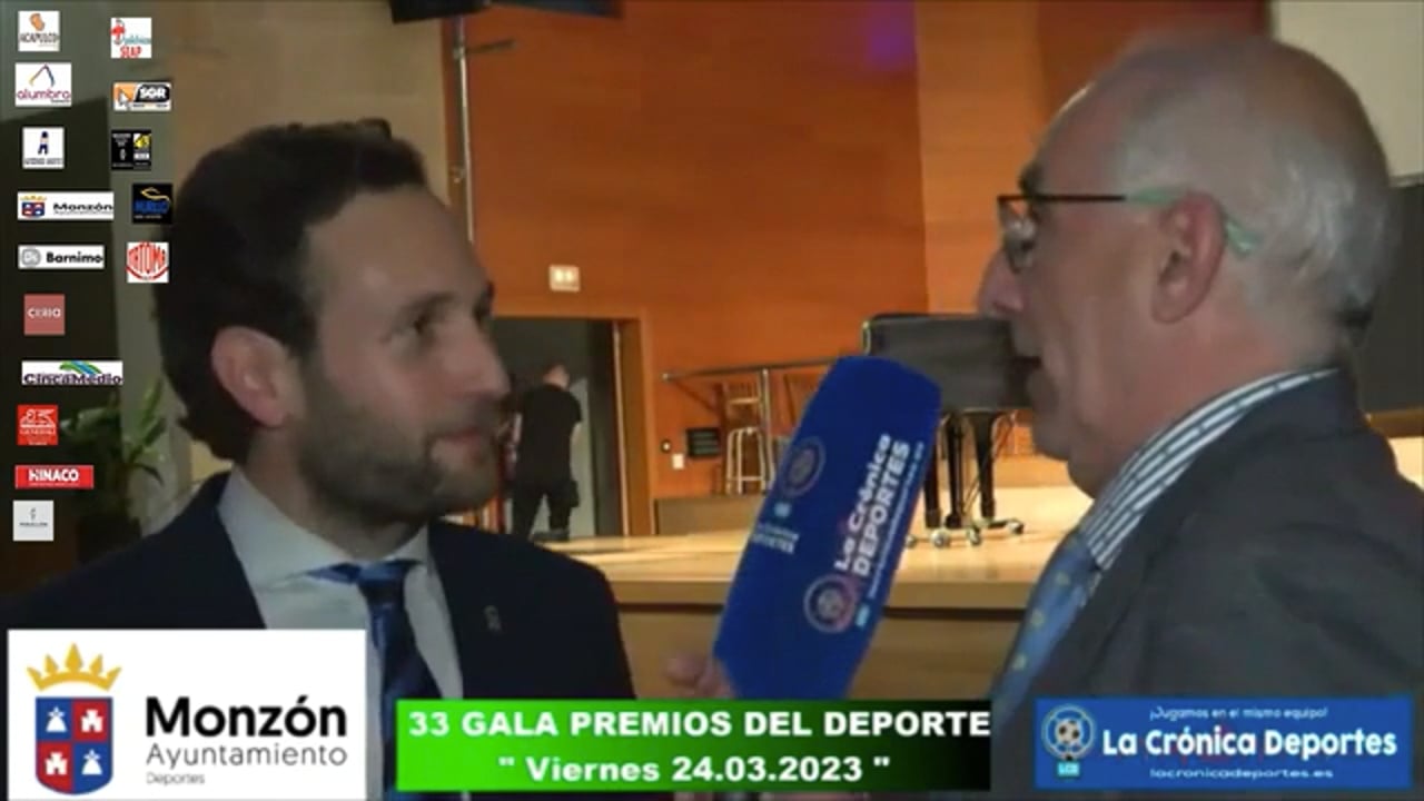 ISAAC CLAVER ALCALDE DE MONZÓN PREMIOS AL DEPORTE DE MONZÓN 2023