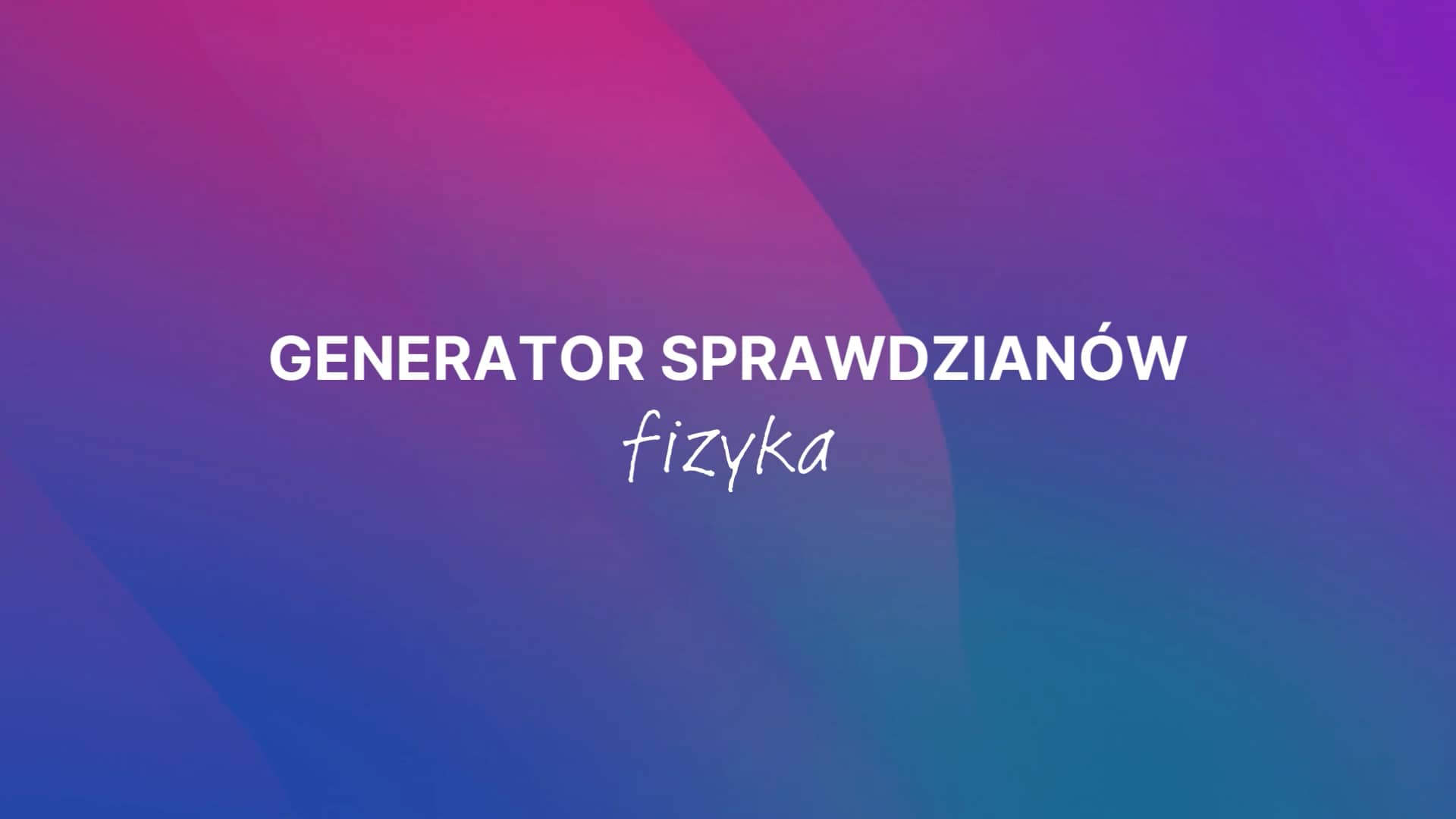 Nowy generator sprawdzianów, testów i kartkówek WSiP – fizyka on Vimeo