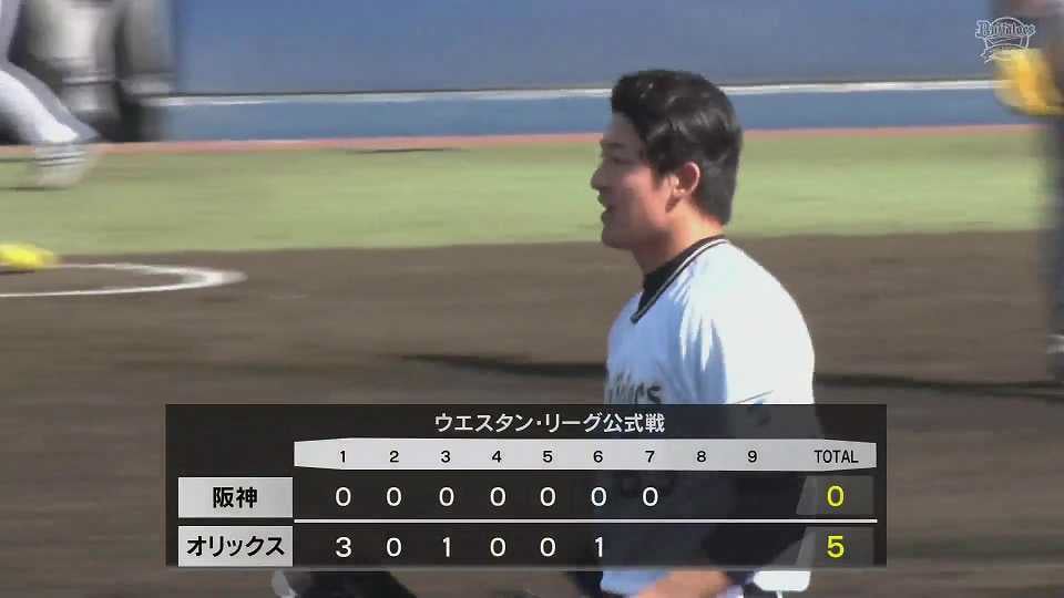 【ファーム】2者連続三振!! バファローズ・山崎颯一郎 1イニングを3者凡退に抑える好投!!  2023年3月28日 オリックス・バファローズ 対 阪神タイガース