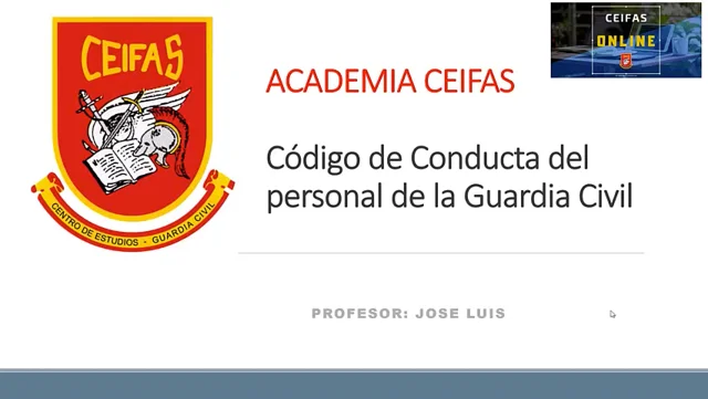 Código de conducta de la Guardia Civil - Academia Nacional