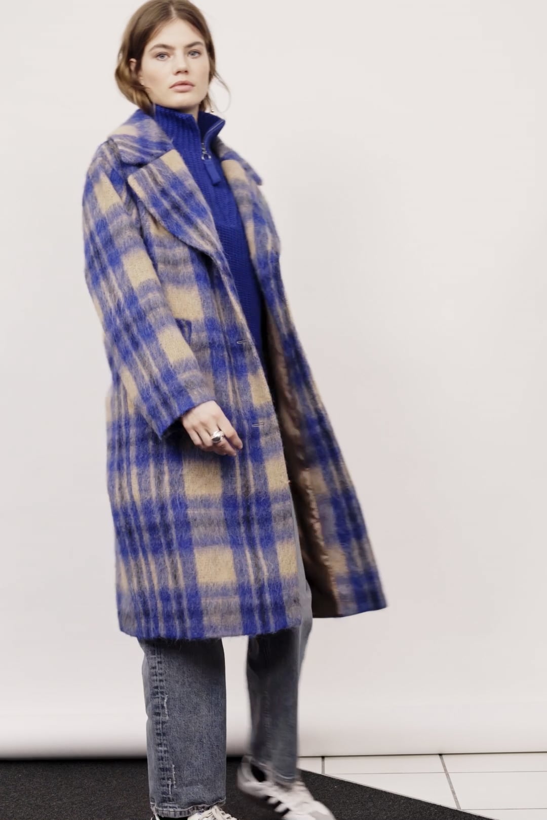 Wool coat - light stone blue