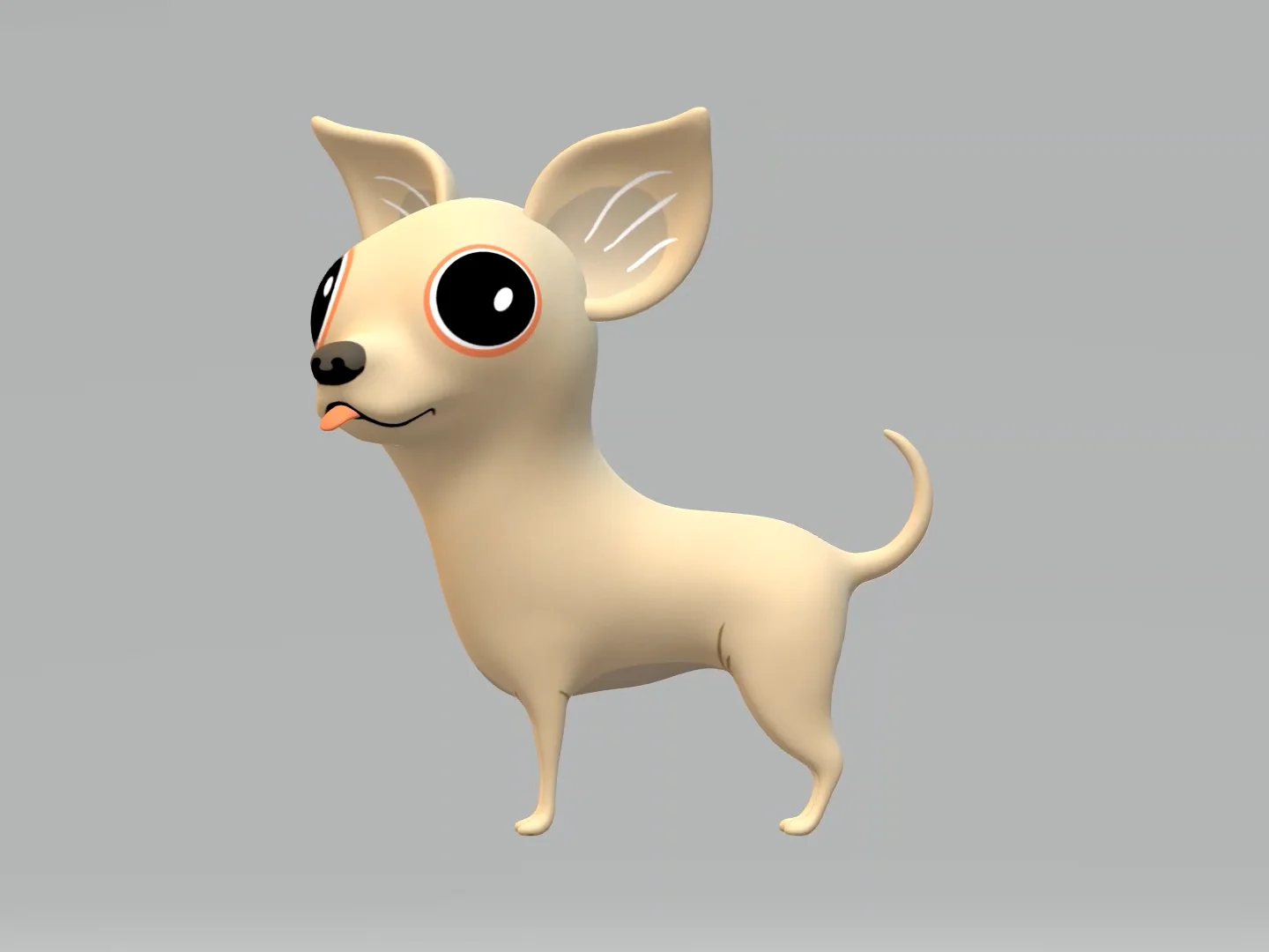 Chihuahua dog 3d puzzle statuette plan vector file - 3Bee Studio