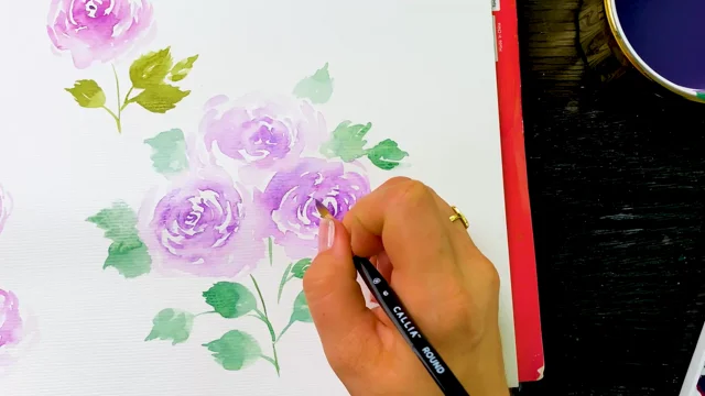 4 WEEK SESSION:BEGINNERS WATERCOLOR PAINTING CLASS ONLINE : HOW TO PAINT  FLORA, FAUNA AND FLOWERS - The Art Studio NY